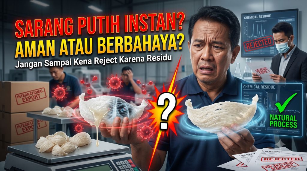 Kenapa sih masih berani jual sarang walet bersih tapi diam-diam pakai pemutih berbahan kimia keras? Berbisnislah dengan jujur pakai Ozone Cabinet Nitrite Extractor Dheatech, tinggalkan ozon generator murahan!