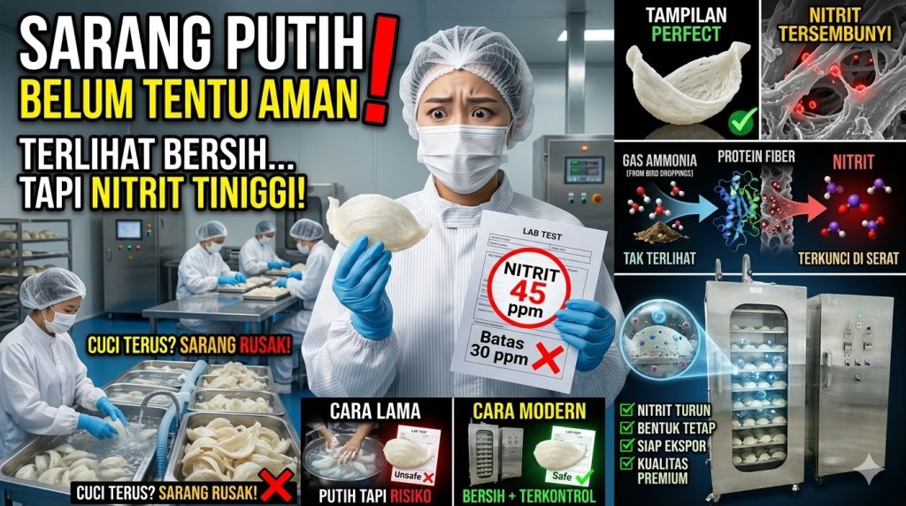 Banyak yang Salah Paham! Sarang Putih Belum Tentu Nitritnya Aman.